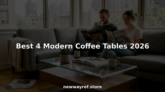 Modern living room with glass coffee table