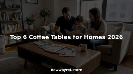 Family relaxing around a modern coffee table