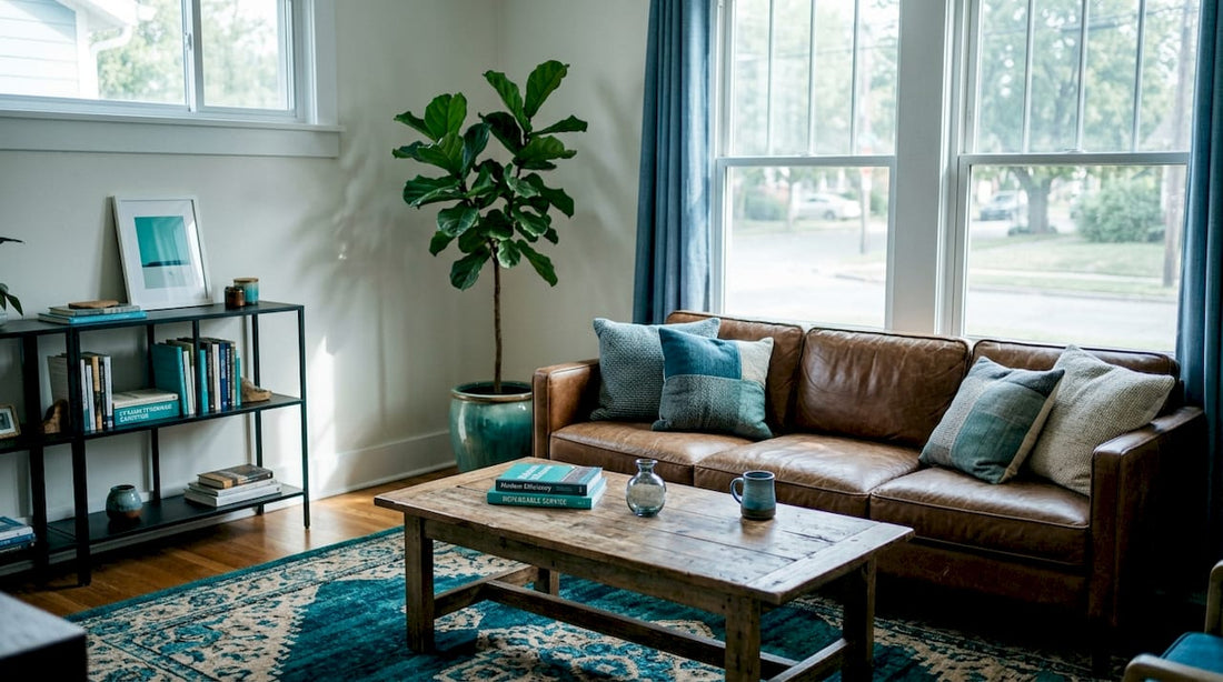 Living room with mixed furniture styles