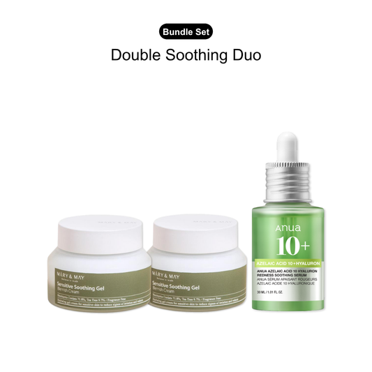 ANUA + Mary&May Sensitive Skin Soothing Set | 3-Piece Korean Skincare Bundle