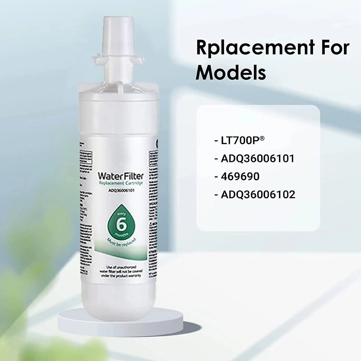 Replacement LG LT700P Refrigerator Water Filter, LT120F Refrigerator Air Filter, 1/2/3 Pack Svirsonfilter
