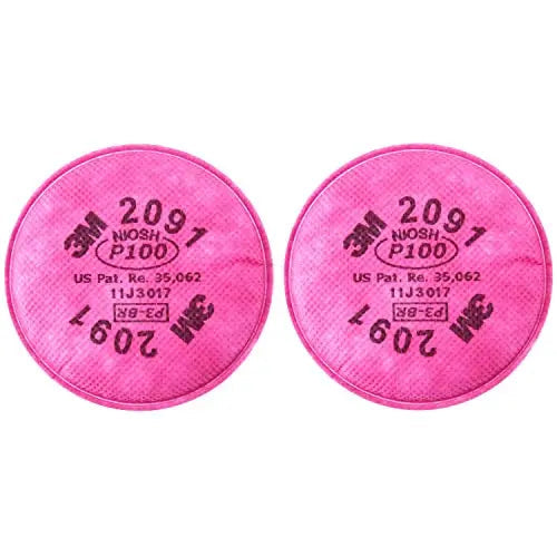 3M Particulate Filter 2091, P100, Pink 3M