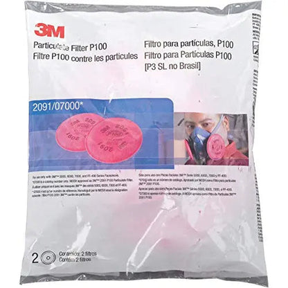 3M Particulate Filter 2091, P100, Pink 3M