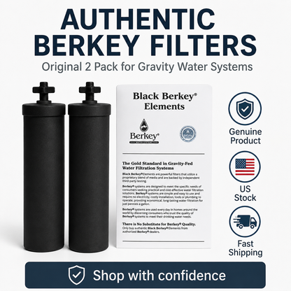 Genuine Black Berkey® Elements 2 Pack Replacement Filters for Gravity Systems