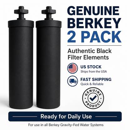 Genuine Black Berkey® Elements 2 Pack Replacement Filters for Gravity Systems