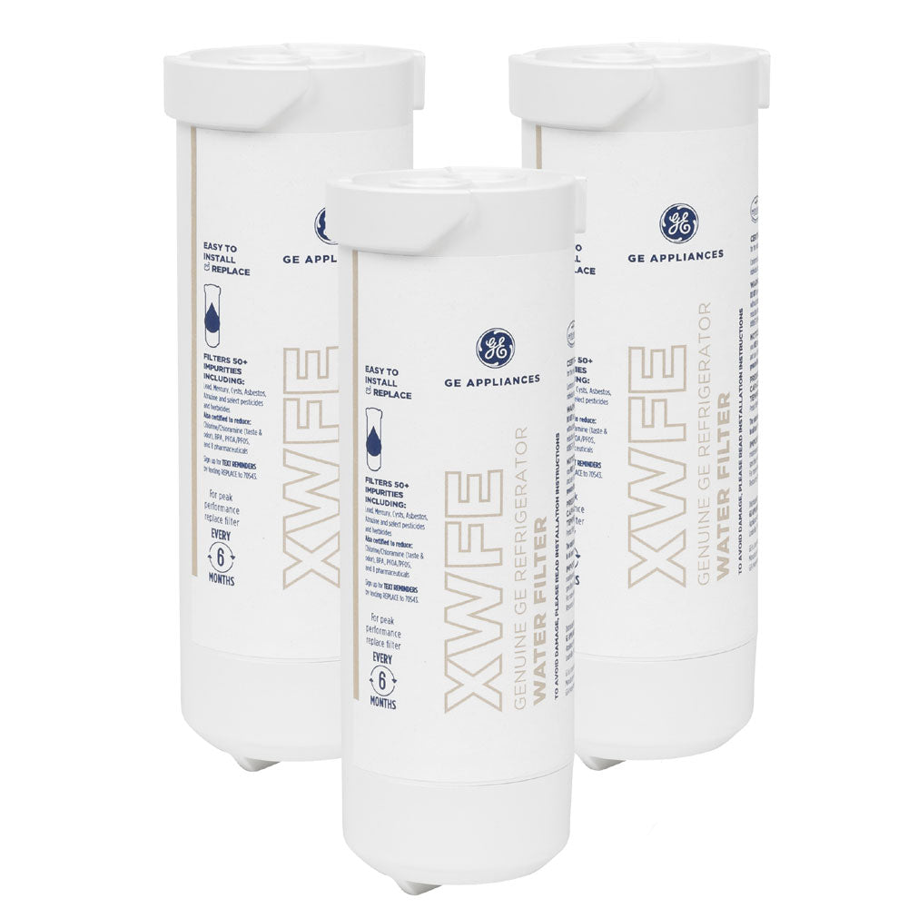 GE XWFE Refrigerator Water Filter – Reduces Lead, Sulfur & 50+ Impurities | 6-Month Replacement