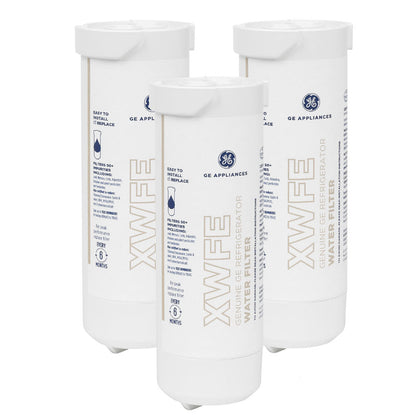 GE XWFE Refrigerator Water Filter – Reduces Lead, Sulfur & 50+ Impurities | 6-Month Replacement
